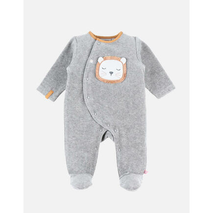 Babou & Kendi Pyjama babou velours gris 6 mois NOUKIE 'S