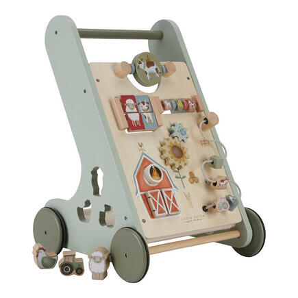 Chariot de marche avec activités en bois FSC - Little Farm LITTLE DUTCH - 3