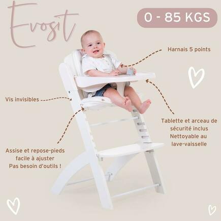 Chaise évolutive Evosit White CHILDHOME - 9