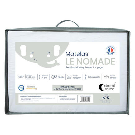 Matelas de voyage 60x120 LE NOMADE FEE MOI DORMIR