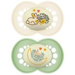 Lot de 2 sucettes Original dès 18 mois Planet Love Night - Coloris aléatoire