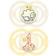 Lot de 2 sucettes Perfect animaux dès 6 mois Planet Love Night - Coloris aléatoire MAM - 12