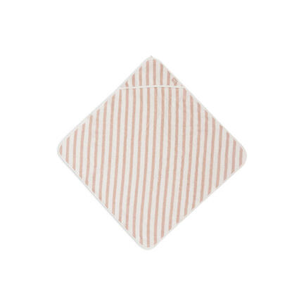 Cape de bain éponge 75x75cm Basic stripe - Wild rose JOLLEIN - 4