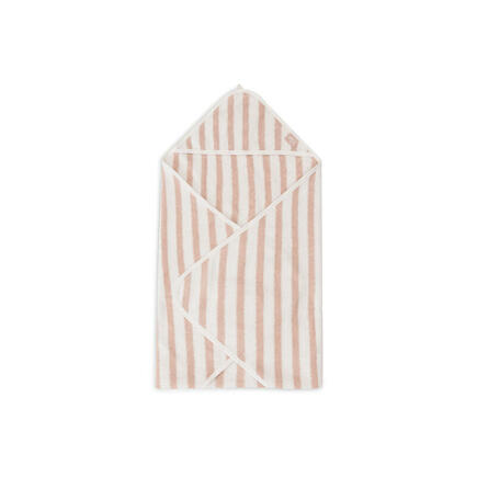 Cape de bain éponge 75x75cm Basic stripe - Wild rose JOLLEIN