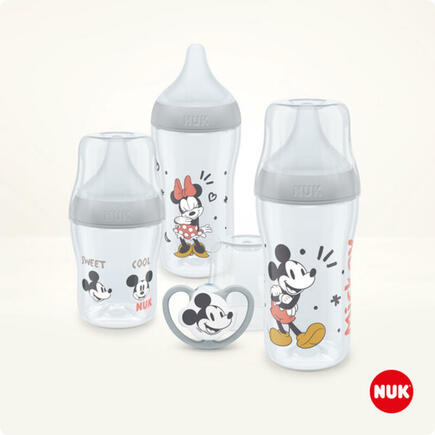 Coffret PP Perfect Match Mickey - 1 biberon 150mL + 2 biberons 260mL + 1 sucette 0-6M NUK