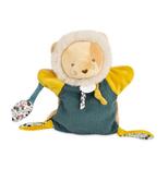 Doudou marionnette Boh'aime Lion - Jaune