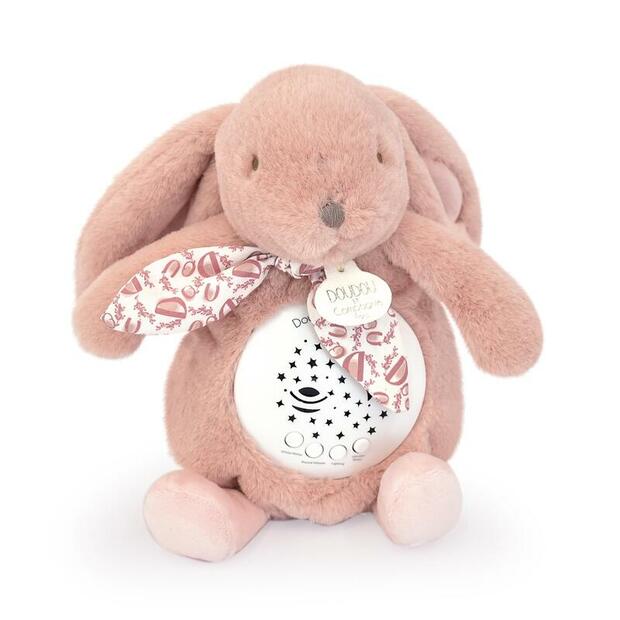 Veilleuse musicale lapin doudou - Rose DOUDOU ET COMPAGNIE