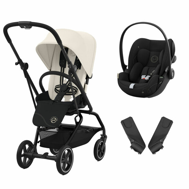 Poussette duo Eezy S Twist+ 2 BLK Blanc + Cloud G Moon Black CYBEX