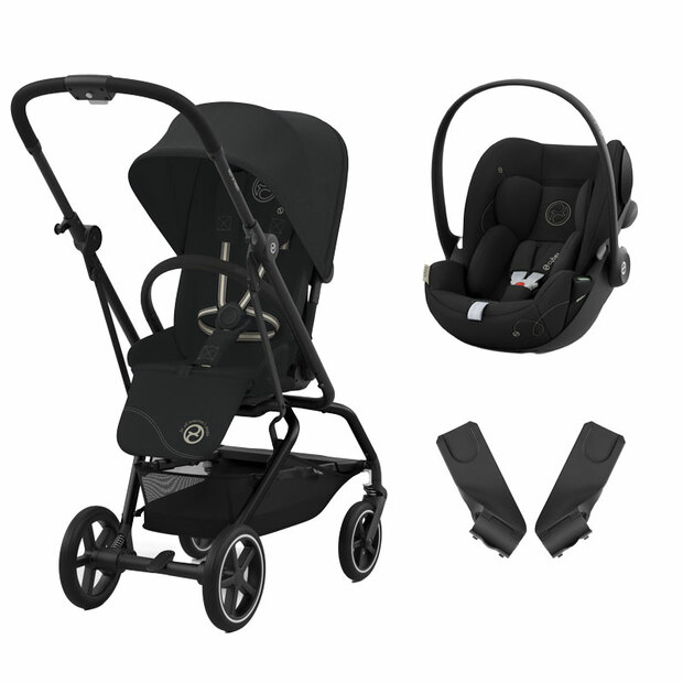 Poussette duo Eezy S Twist+ 2 BLK Noir + Cloud G Moon Black CYBEX