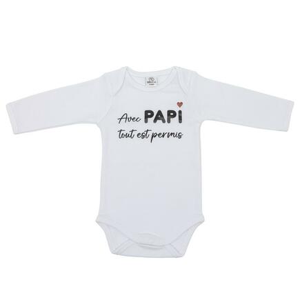 Body ml avec papi blanc 6 mois BB&CO