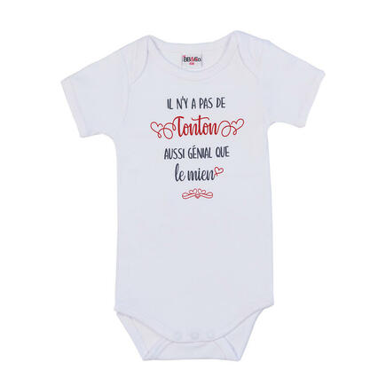 Body manches courtes "Il n’y a pas de tonton aussi génial" 6 mois BB&CO