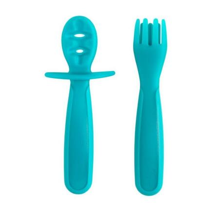 Lot de 2 couverts d'apprentissage - Bleu TIGEX