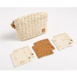 Trousse de toilette + 6 carrés éponges Orsino - Beige