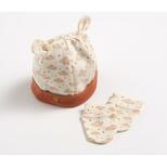 Bonnet et moufles naissance Orsino - Beige