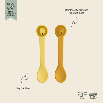 Lot de 2 cuillères silicone Mr. Lion - Jaune TRIXIE - 2