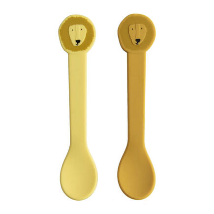 Lot de 2 cuillères silicone Mr. Lion - Jaune TRIXIE