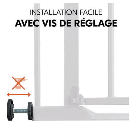 Barrière de sécurité Clear Step Autoclose 2 - Gris foncé HAUCK - 19