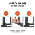 Barrière de sécurité Clear Step Autoclose 2 - Gris foncé HAUCK - 17