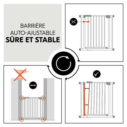 Barrière de sécurité Clear Step Autoclose 2 - Gris foncé HAUCK - 21