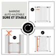 Barrière de sécurité Clear Step Autoclose 2 - Gris foncé HAUCK - 21