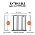 Barrière de sécurité Clear Step Autoclose 2 - Gris foncé HAUCK - 2