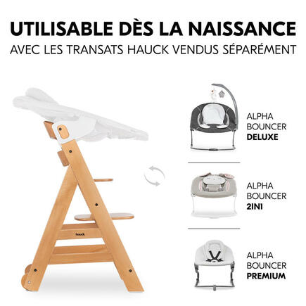 Chaise haute Beta+ avec accessoires - Bois HAUCK - 23