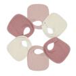 Lot de 6 bavoirs de naissance nid d'abeille - Beige/rose TROIS KILOS SEPT