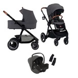 Poussette Everyday 2 en 1 Grise Foncée châssis noir + Siège-auto I-Snug 2 Shale