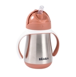 Tasse paille inox 250mL - Terracotta