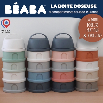 Boite doseuse 4 compartiments - Cotton white/terracotta BEABA - 5