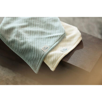 Lot de 2 bavoirs bandana Velvet rib - Sea green/Ivory JOLLEIN - 2